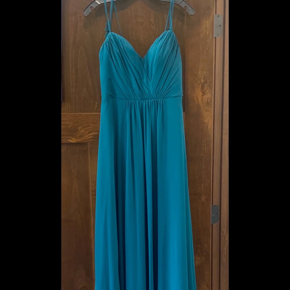WORN ONCE Peacock Azazie Bridesmaid Dress